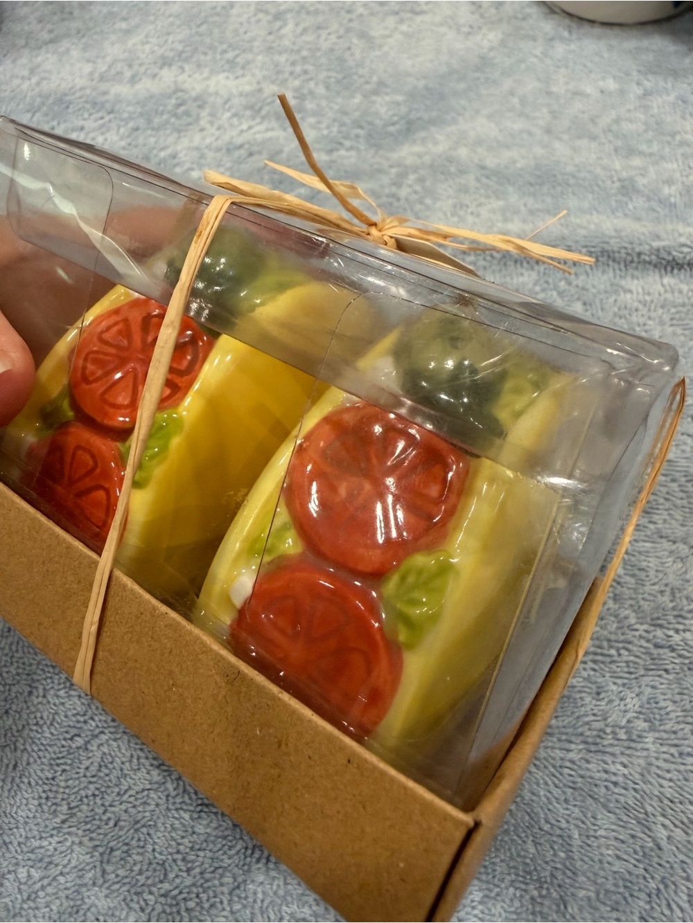 Set of 2 Ceramic TACO Salt & Pepper Shakers